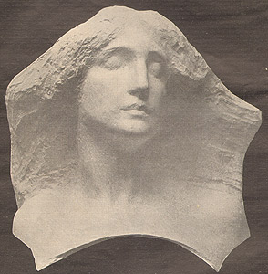 leonardo_bistolfi Maschera, scultura di Leonardo Bistolfi 1914