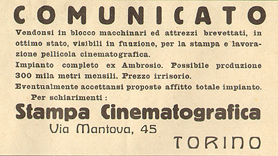 comunicato Comunicato Impianto Ambrosio