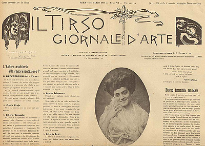 Vittoria Lepanto, Il Tirso marzo 1909 Vittoria Lepanto, Il Tirso marzo 1909