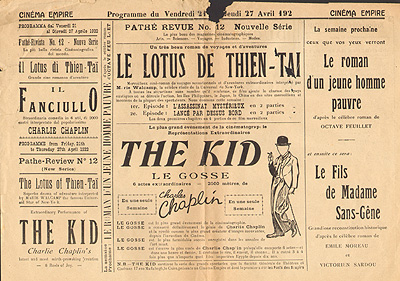 Programma Cinema Empire, Port Said 1922