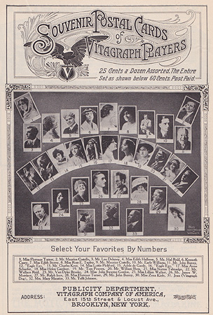 Souvenir Postal Cards Vitagraph Players, maggio 1912 Souvenir Postal Cards Vitagraph Players, maggio 1912