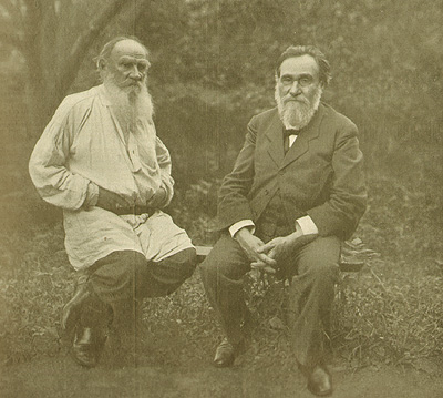 Tolstoi e Makowitzki a Jasnaya Poliana, 1910