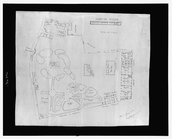 Pianta della Photo Drama Film Company a Grugliasco, gennaio 1914 (Library of Congress)