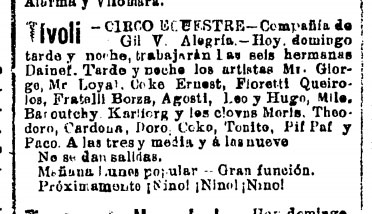 La Dinastía, Barcelona 10 janvier 1904