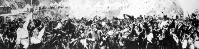 Una delle scena a triplo schermo nel film Napoleon (1927)