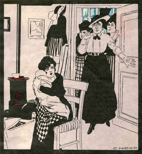 Intolerance, disegno del pittore Carlo Nicco 1917