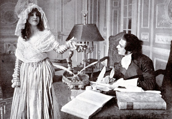Lyda Borelli et Amleto Novelli dans "Madame Tallien" (Archivio In Penombra)