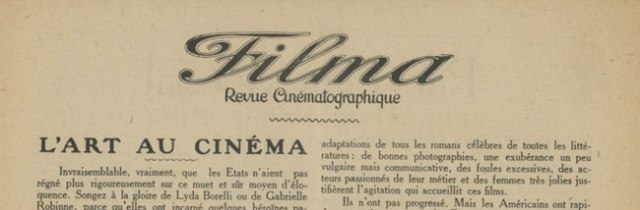 L'art au cinéma par Louis Delluc