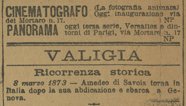 Cinematografo Lumière a Roma, 8 marzo 1896