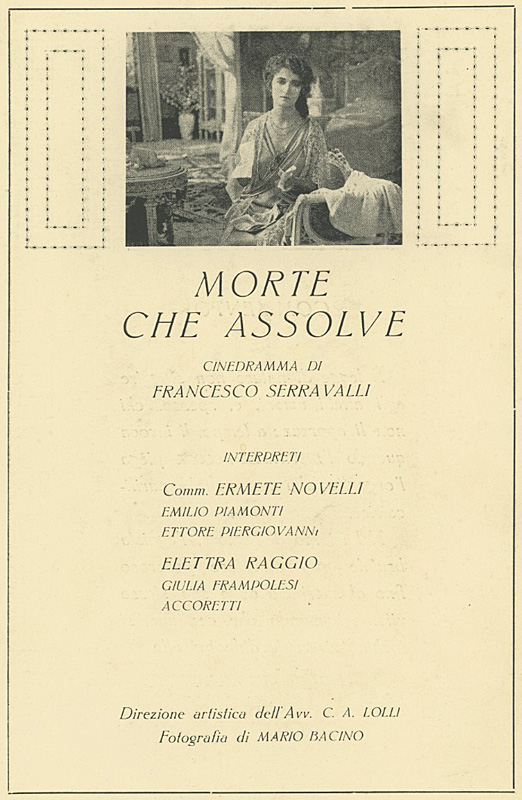 Morte che assolve Raggio Film Milano 1918