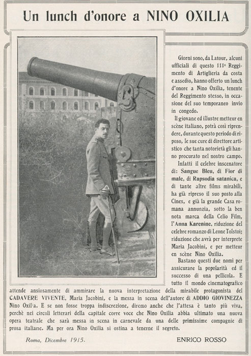 Un lunch in onore di Nino Oxilia, dicembre 1915