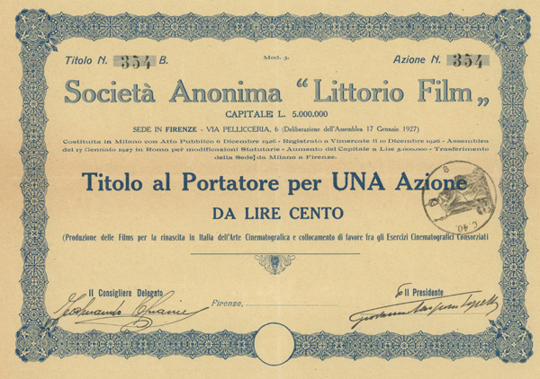 Società Anonima Littorio Film Firenze