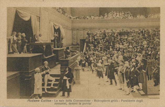 "Madame Tallien" film di Enrico Guazzoni, la sala della Convenzione.