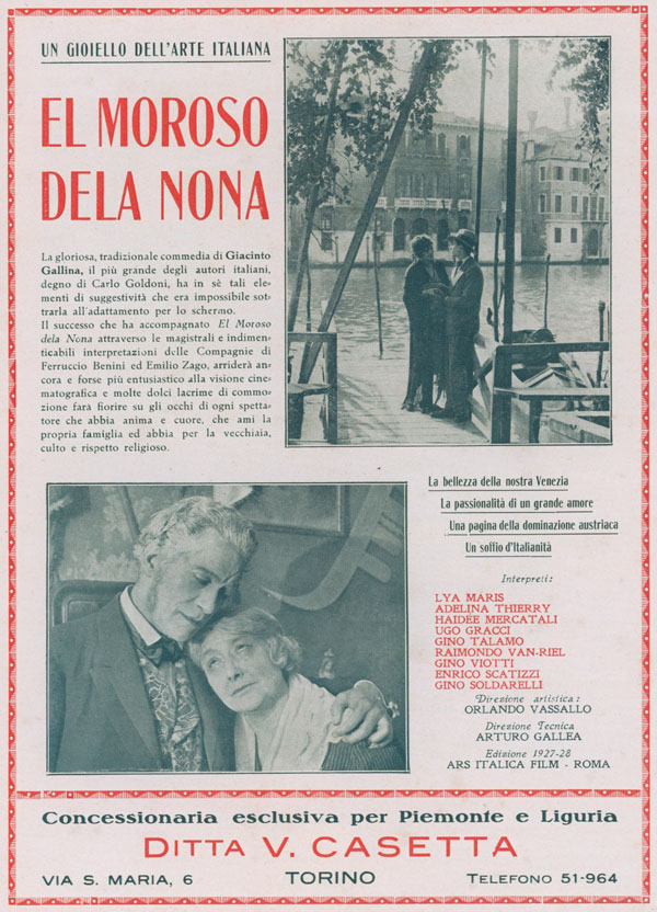 El moroso de la nona Ars Italica Film 1927