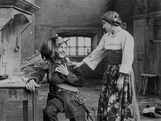Alberto Capozzi e Mary Cléo Tarlarini in una scena di Nozze d'Oro (S. A. Ambrosio Torino 1911)